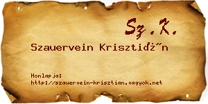 Szauervein Krisztián névjegykártya