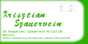 krisztian szauervein business card